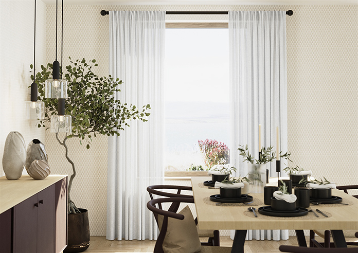 Kalahari Voile, Pure White - Made to Measure Curtains - Image 3